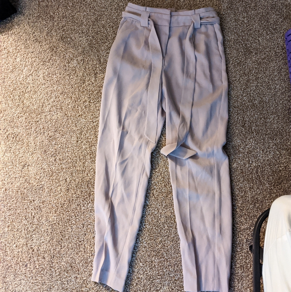 Express Paper Bag High Rise Ankle Trousers